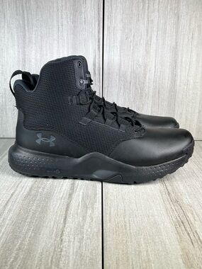 WORK 1x Under Armour Micro G Stellar Mid Black Tactical Combat Boot Mens Size 15